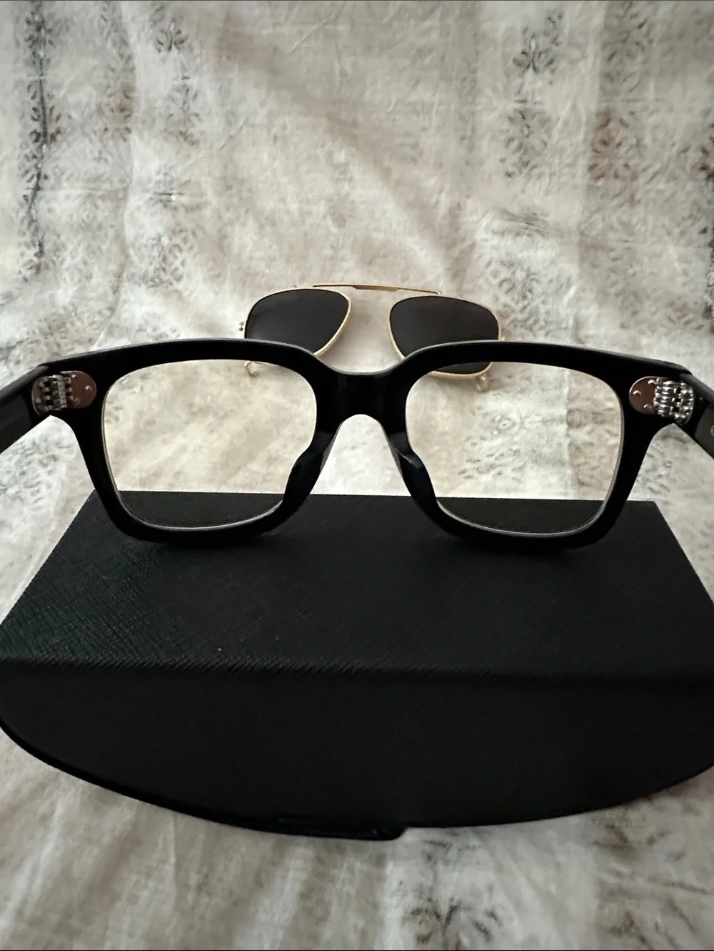 Celine - Square Glasses / Sunglasses with Clip on